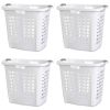 Set of 4 Heavy Duty Plastic Laundry Hamper Dirty Clothes Basket