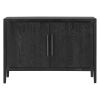 U-Style Storage Cabinet Sideboard Wooden Cabinet with 2 Metal handles and 2 Doors for Hallway, Entryway, Living Room, Bedroom