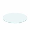 24" Inch Round Tempered Glass Table Top Clear Glass 1/4" Inch Thick Flat Polished Edge